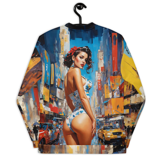 Women's Urban Elegance Artistic Bomber Jacket